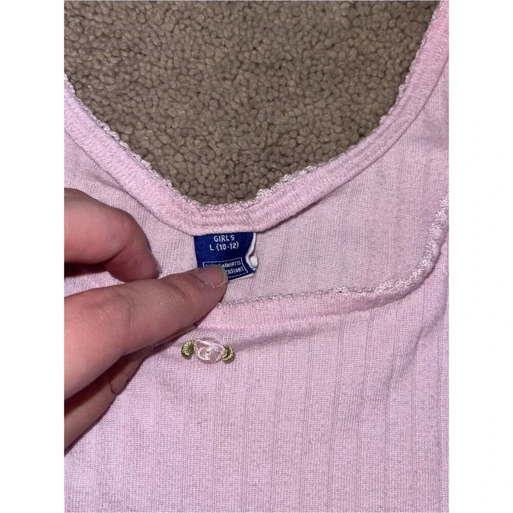 Girl’s Old Navy Pink Frilly Tank Top | Size Large (10/12)
